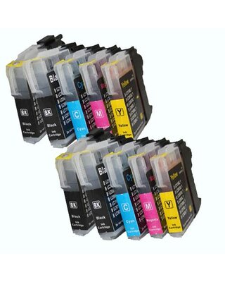 Set 10X alternatief patroon voor Brother LC121xl Lc123xl