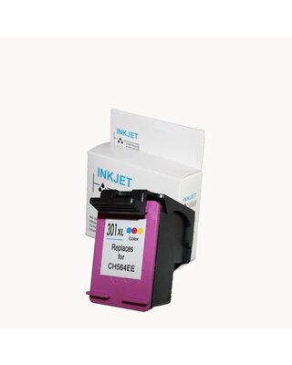 alternatief inkt cartridgee voor Hp 301Xl gekleurd met niveau-indicator wit Label