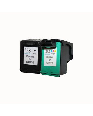 Set 2X alternatief patronen voor Hp 338/343