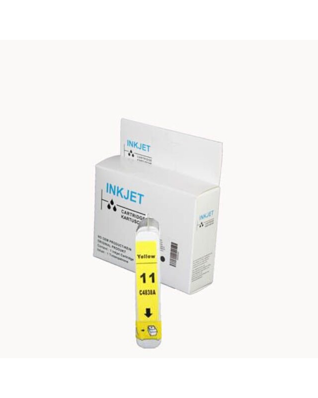 alternatief inkt cartridgee voor Hp C4838A Nr.11 geel wit Label
