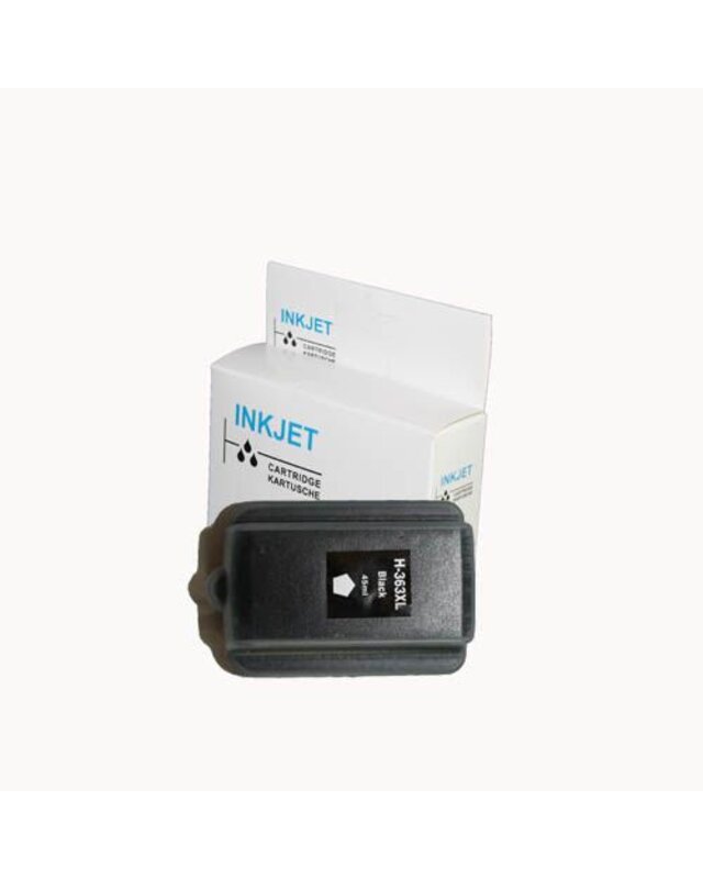 inkt cartridge compatibel voor Hp 8719E 02 363 zwart wit Label