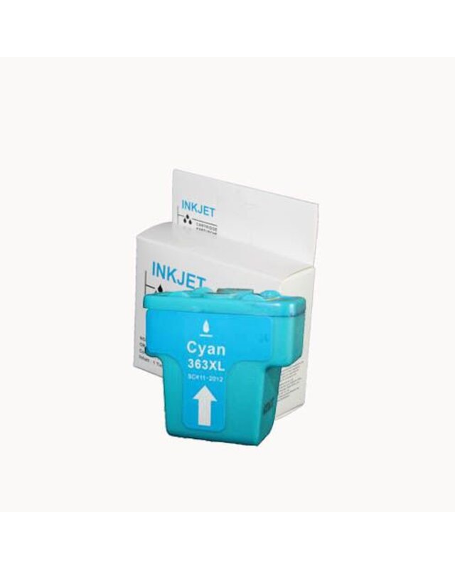 inkt cartridge compatibel voor Hp 8771E 02 363 cyan wit Label