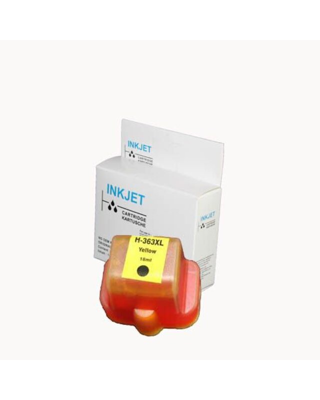 alternatief inkt cartridgee voor Hp C8773E 02 363 geel wit Label
