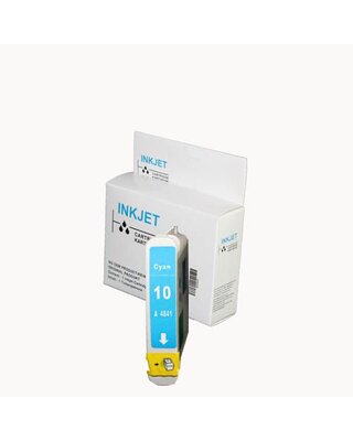Inkjet cartridge Compatible Hp 10 cyan wit Label
