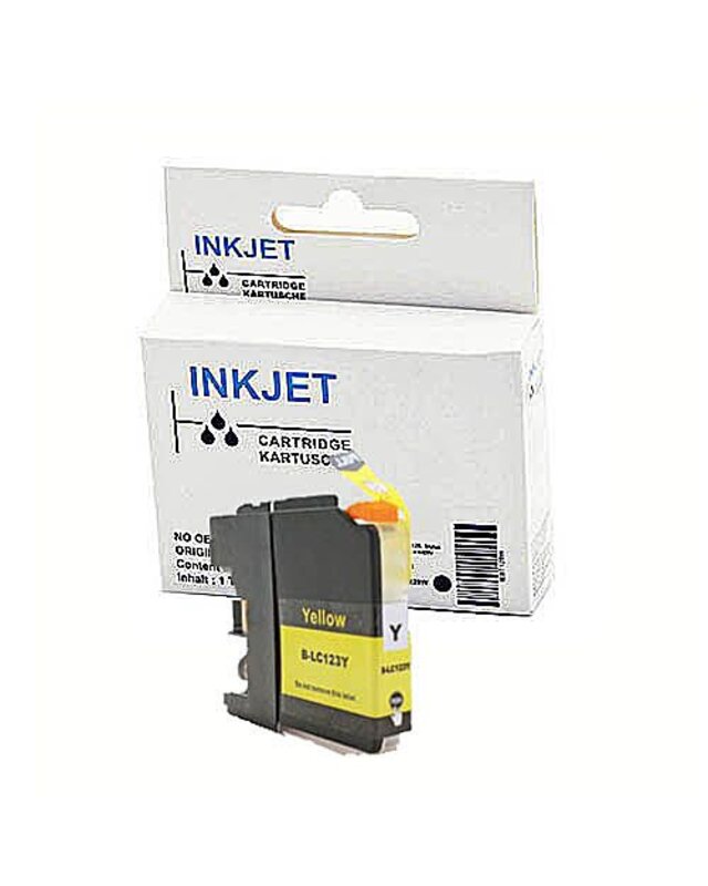 alternatief inkt cartridge voor Brother Lc121xl Lc123xl geel (met chip)