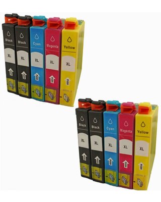Set 10X alternatief patroon voor Epson T0711 T0712 T0713 T0714