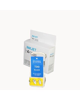 alternatief inkt cartridge compatibel voor Epson T040 zwart wit Label