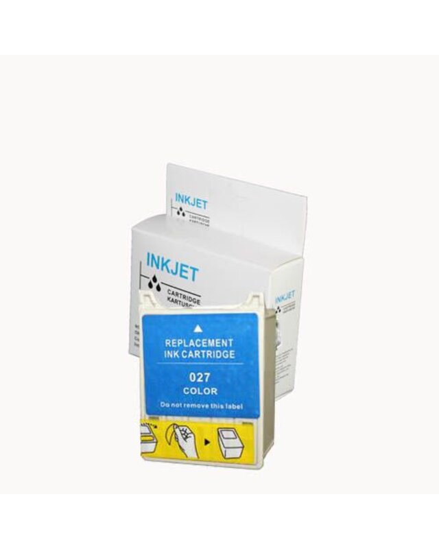 alternatief inkt cartridge compatibel voor Epson T027 gekleurd wit Label