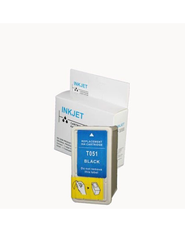 2 stuks alternatief inkt cartridge compatibel voor Epson To511, S020108/S020189 zwart wit Label