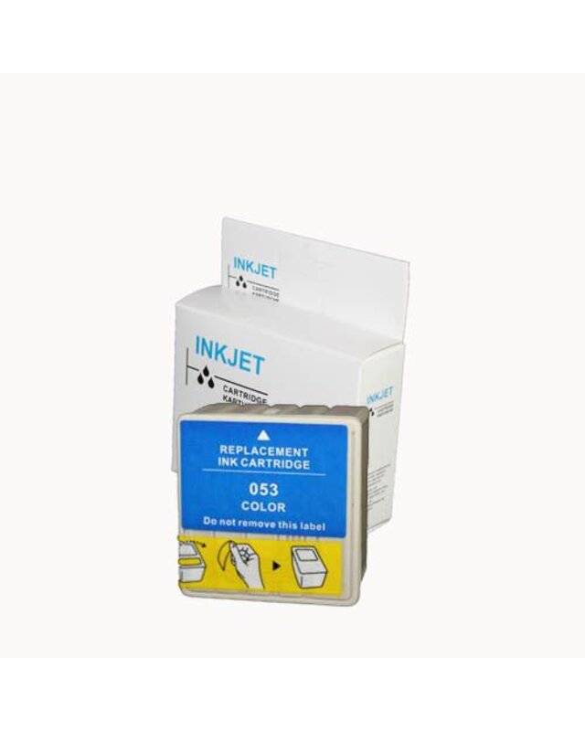 2 stuks alternatief inkt cartridge compatibel voor Epson T053W S020110/S020193 gekleurd wit Label