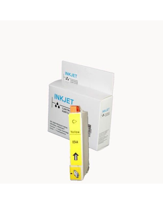 alternatief inkt cartridge compatibel voor Epson T0544 geel wit Label
