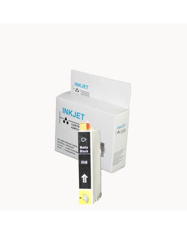 alternatief inkt cartridge compatibel voor Epson T0548 zwart mat wit Label