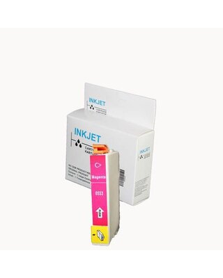 2 stuks alternatief inkt cartridge compatibel voor Epson T0553 magenta wit Label
