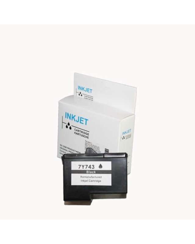 alternatief inkt cartridgee voor Dell 7Y743 zwart wit Label