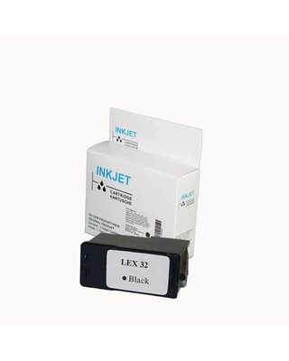 alternatief inkt cartridge voor Lexmark 32 zwart wit Label