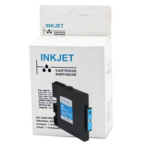 alternatief patroon voor Ricoh Gc31C cyan wit Label