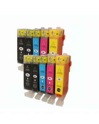 Set 10x patroon voor Canon PGI525/CLI526 compatibel