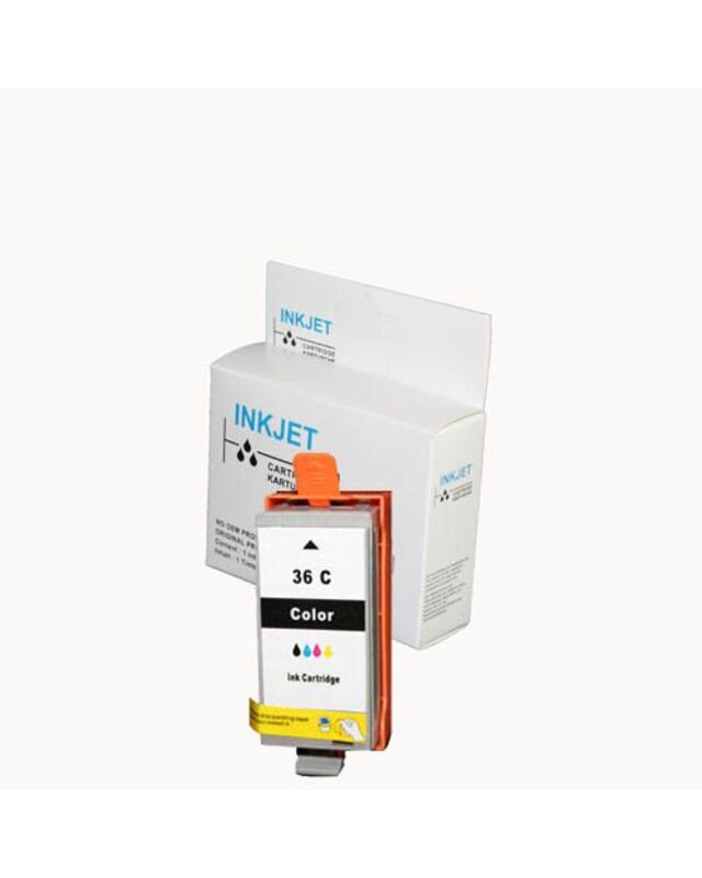 s stuks alternatief inkt cartridge voor Canon Cli-36 gekleurd wit Label