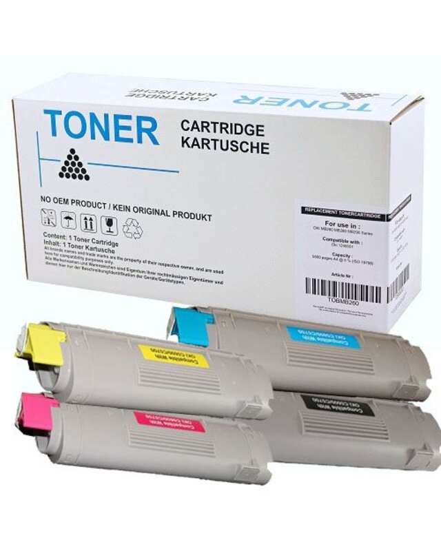 Set 4x compatibel Toner voor Oki C831 C841 black cyan yellow magenta