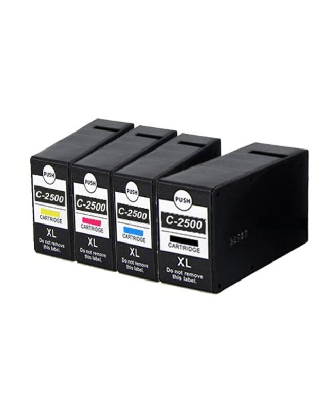 Set 4x alternatief patroon voor Canon PGI-2500XL KCMY EXTRA VEEL INHOUD !