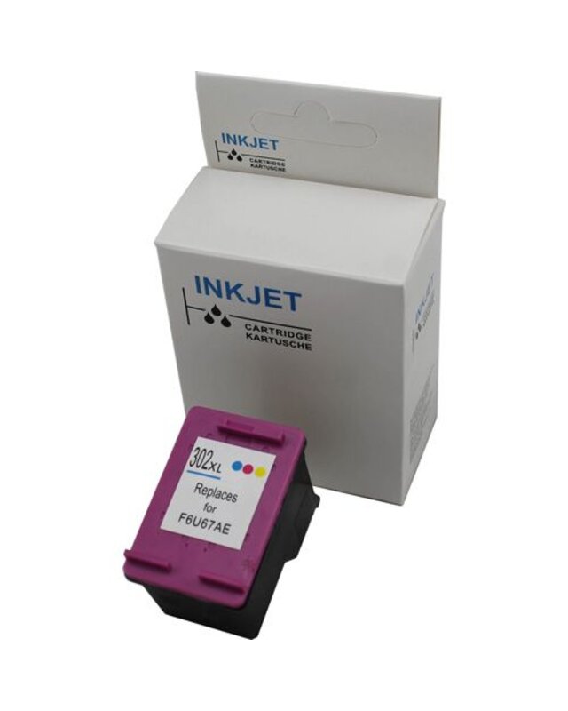 Hp 302XL Color 18 ML (met niveau-indicator)alternatief inkt cartridge