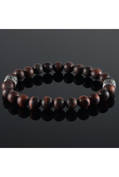 Heren armband Tiger-Eye darkred