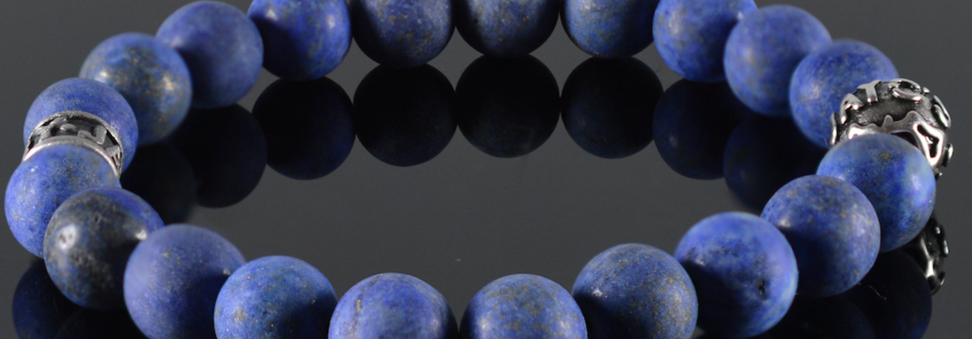 Armband heren Bleu Fonce Mat