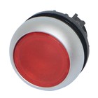 Push button element transparent red for LED indication