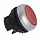 Push button element transparent red for LED indication