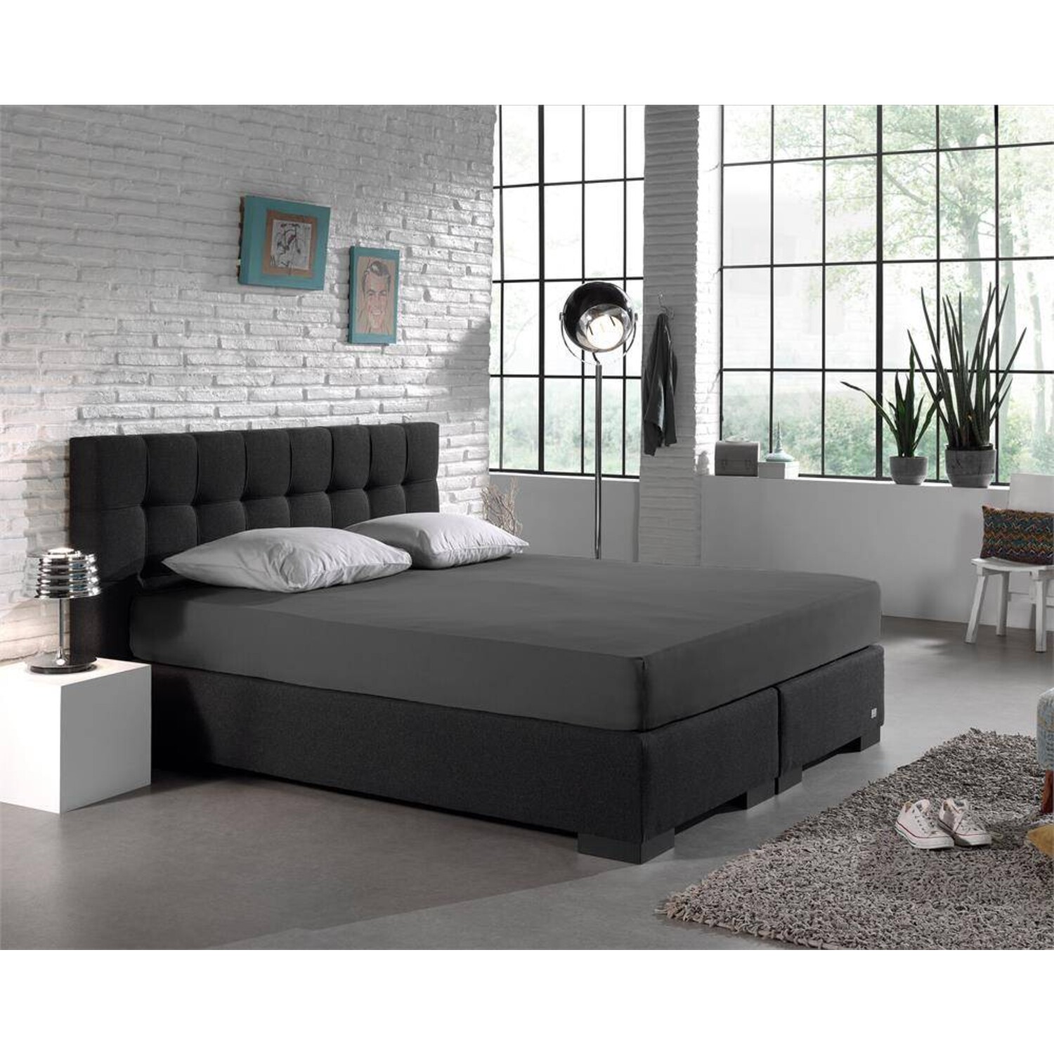 Bella Donna Premium - Premium hoeslaken Jersey Antraciet (0213 Bella Donna Premium - Premium hoeslaken Jersey Antraciet (0213