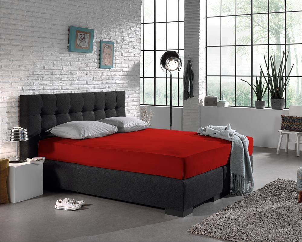 Hoeslaken Jersey 135 gram Rood