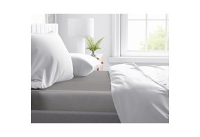 Matras Hoeslaken Katoen-Satijn Grijs