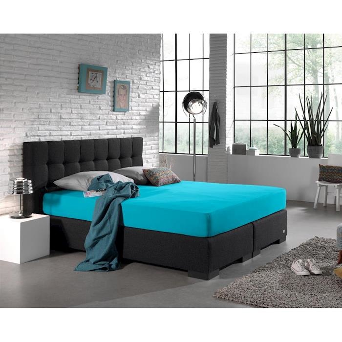 Hoeslaken Jersey 135 gr. Turquoise