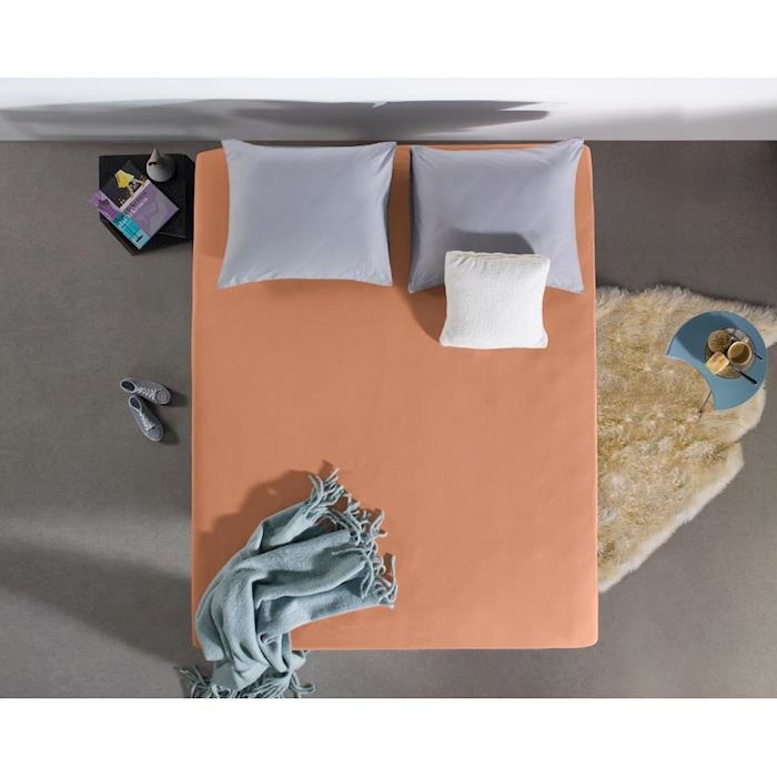 Hoeslaken Dubbel Jersey Pastel Orange