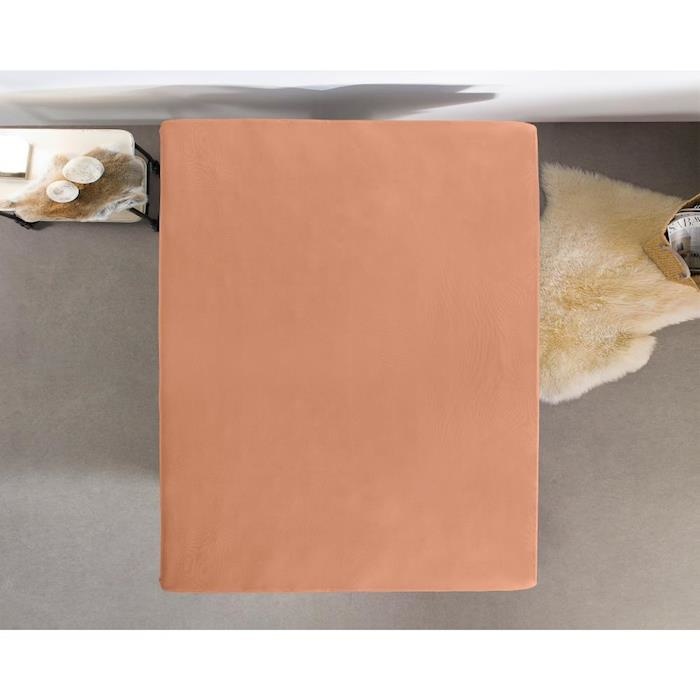 Hoeslaken Dubbel Jersey Pastel Orange