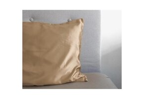 Beauty Skin Care Taupe glanssatijn Kussensloop