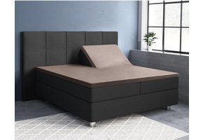 Splittopper hoeslaken katoen-Satijn taupe