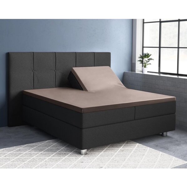 Primaviera Deluxe Splittopper hoeslaken katoen-Satijn taupe