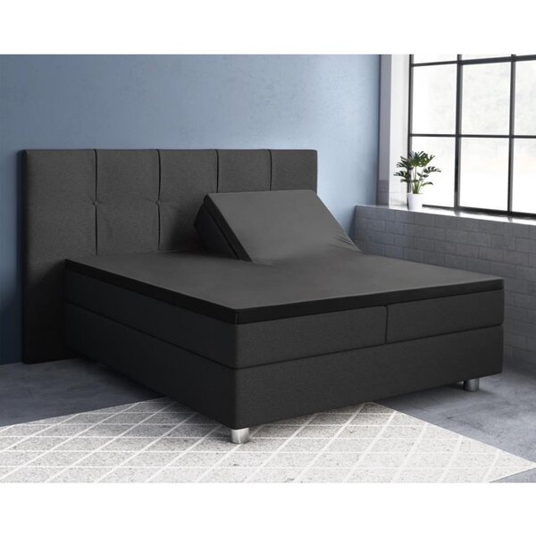 Primaviera Deluxe Splittopper hoeslaken katoen-Satijn zwart