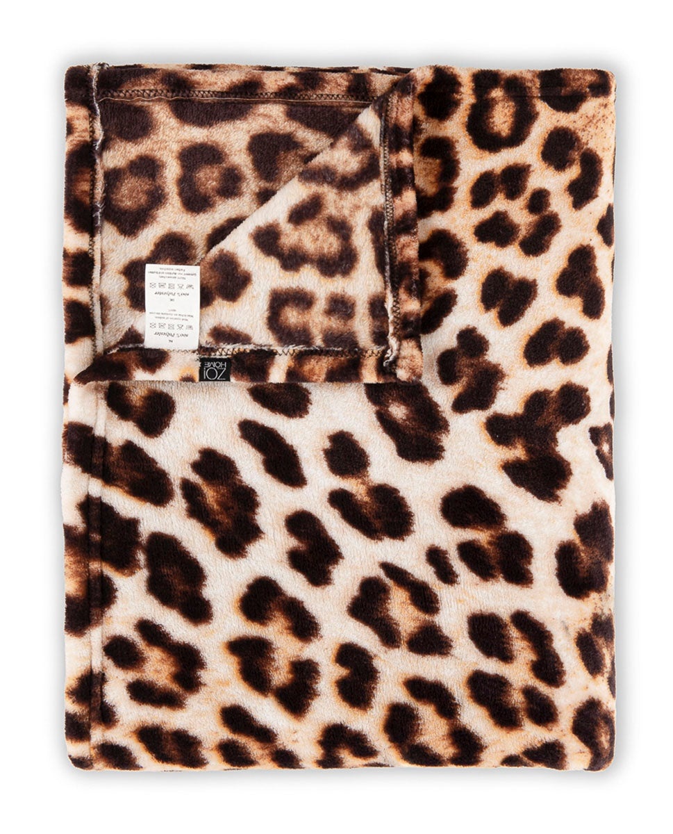 Zo!Home Leopard Plaid Brown