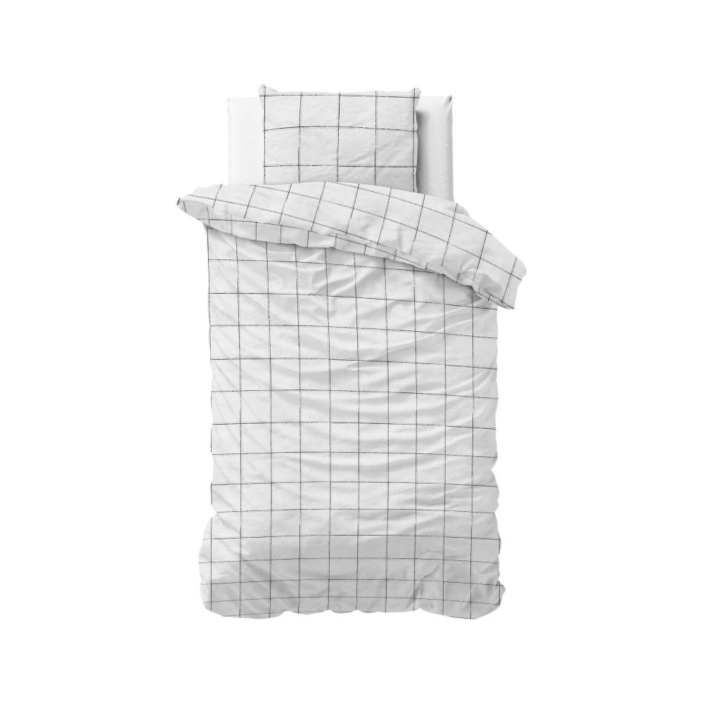 FL Deep check White katoen-flanel