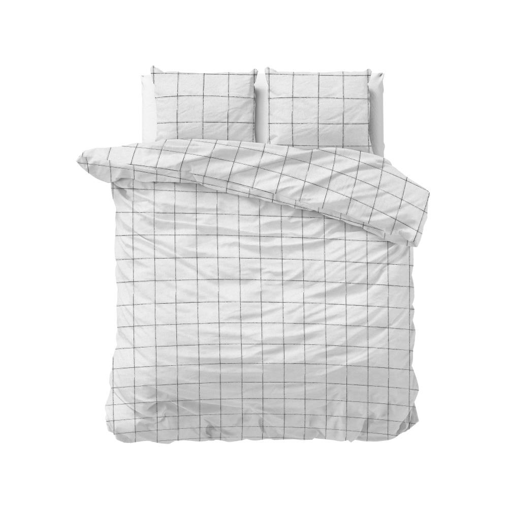 FL Deep check White katoen-flanel