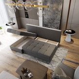 Slaapbank met opbergruimte Rio | Hoekbank - Kies je kleur