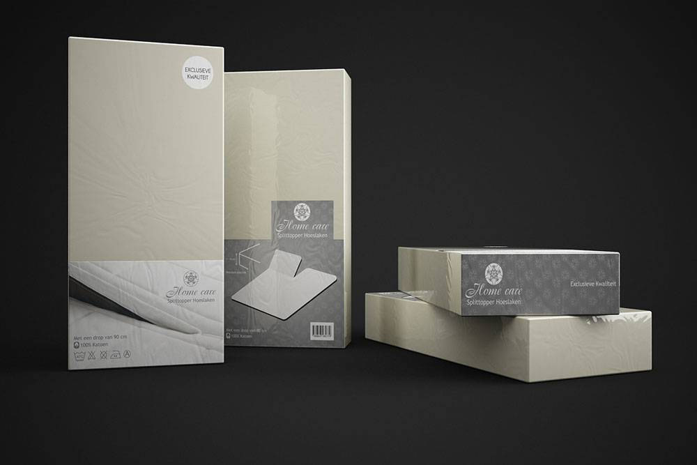 Hoeslaken Splittopper Katoen Creme