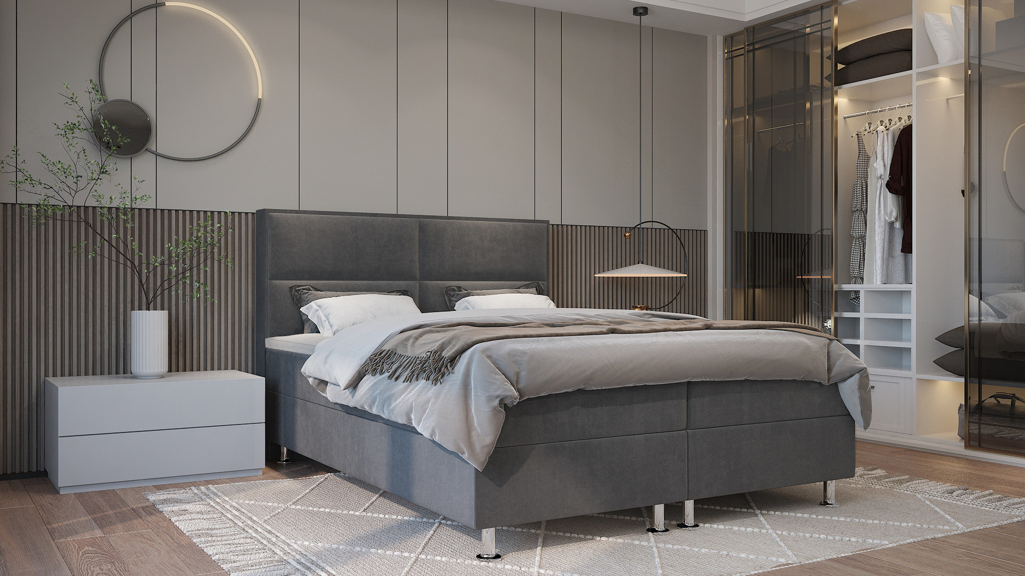 Vaste Boxspring Pasen met 30 cm Boxen