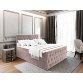 Boxspring met Opbergruimte Fluweel Fondi + voetbord