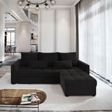 Hoekbank Kos - Slaapbank met opbergruimte - Zitcomfort Stevig