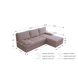 Slaapbank met opbergruimte Rio | Hoekbank - Kies je kleur