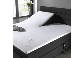 Molton Waterdicht /Incontinentie Splittopper Hoeslaken Wit
