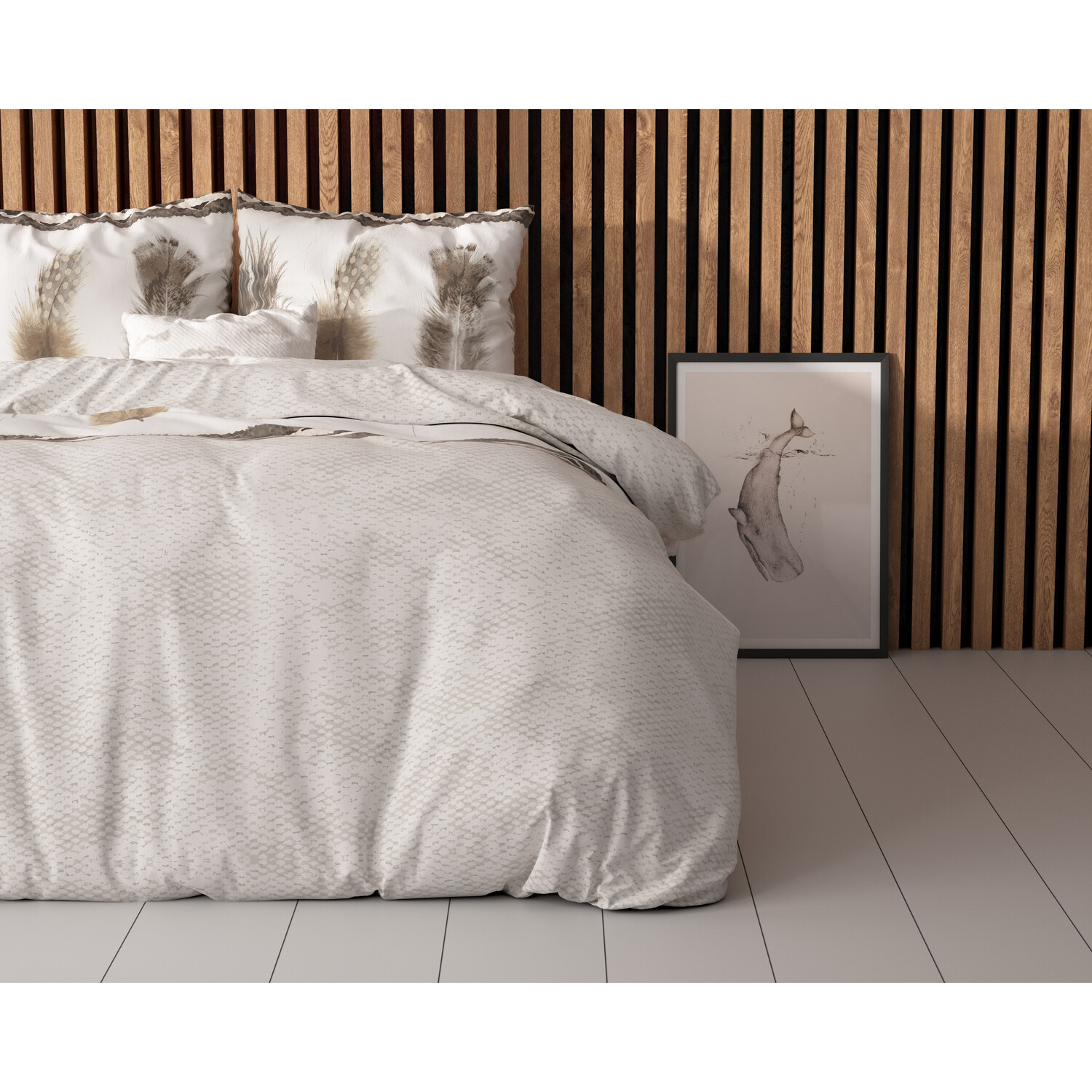 Furn. Bosfauna Super King Duvet Cover Set, Cotton, Polyester, Emerald
